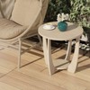 JIONJOY Farmhouse End Table with Lower Shelf   - Rustic Round Side Table for Living Room - 2 of 4