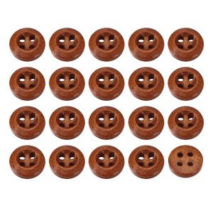 Unique Bargains Wooded Sewing DIY Craft Clothing Sewing Round Buttons 50 Pcs - 1 of 4