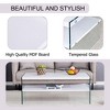GlasFlength Rectangular Coffee Table, Modern and Stylish Design, Suitable for Living Room, Patio, Bedroom, White, 43.3" * 23.6" * 17.7" - 2 of 4