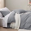Duvet Cover Set 3pcs Prewashed Fabric Queen Size Bright White - Bedsure - 4 of 4