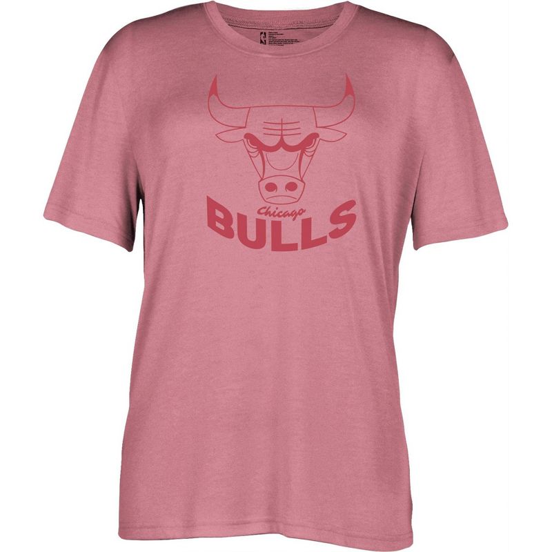 NBA Chicago Bulls Women&#39;s Short Sleeve Vintage Logo Tonal Crew T-Shirt, 1 of 5