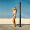 DSVIMOY 9.2 Gallons Outdoor Shower with 360 Rotating Rainfall, Handheld Shower Head, Outdoor Shower for Backyard Poolside, Black, 7"*5.8"*85" - 2 of 4