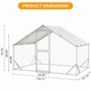 Large Chicken Coop - Metal Chicken Coop Runs for Yard with Waterproof Cover & Double Door, Walk-in Poultry Cage Chickens Pen - 3 of 4
