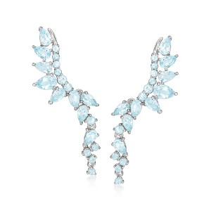 Ross-Simons 4.60 ct. t.w. Sky Blue Topaz Earrings in Sterling Silver - 1 of 4