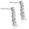 Pompeii3 Ladies 1/2ct Diamond Journey Earrings 14K White Gold - 2 of 4