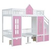 Grungis Twin Over Twin Loft Bed with Changeable Table,Bunk Bed with Ladder Turn into Upper Bed and Down Desk,Loft and Bunk Bed for Bedroom - 4 of 4