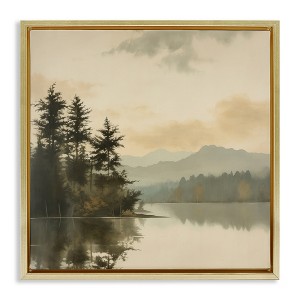 Stupell Industries Beige Mountain Landscape, 18" x 18" - 1 of 4