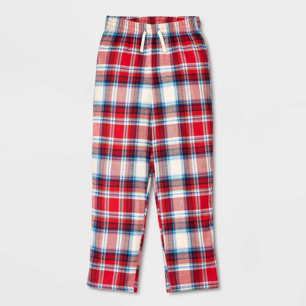 Photos - Other Textiles Boys' Plaid Pajama Pants - Cat & Jack™ Red XS night