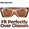grinderPUNCH Cover-Ups Black Fit Over Sunglasses - Wrap Around Sunglasses - People Who Wear Prescription Glasses in the Sun (Black) - 2 of 4