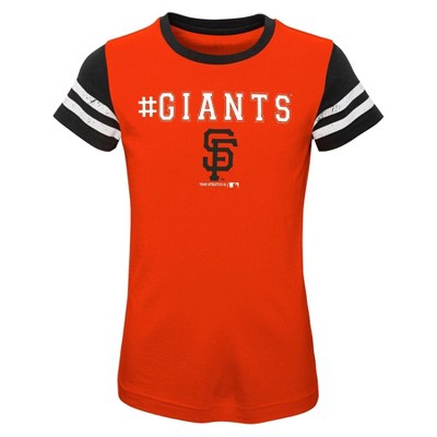  MLB San Francisco Giants Girls' Scoop Neck Yolk T-Shirt - XS 