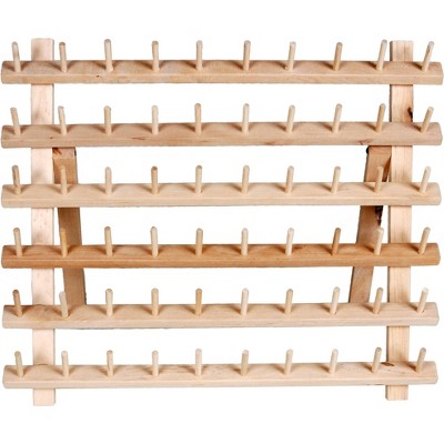 Dritz Wooden Thread Rack: Sewing & Braiding Hair Storage, Plastic Material, 13.1" Height, 15.75" Width, 5" Depth