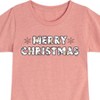 Girls' - Winnie the Pooh - Merry Christmas Fitted Short Sleeve Graphic T-Shirt - 2 of 4