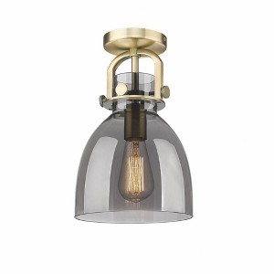 Newton Bell - 1 Light Flush Mount In Industrial Style-12.5 Inches Tall and 8 Inches Wide - 1 of 1