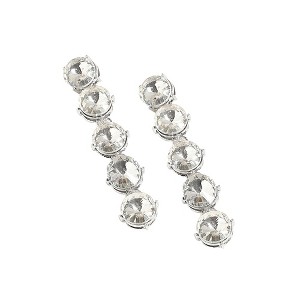 SOHI Women's Crystal Silver Casual Drop Earrings - 1 of 4