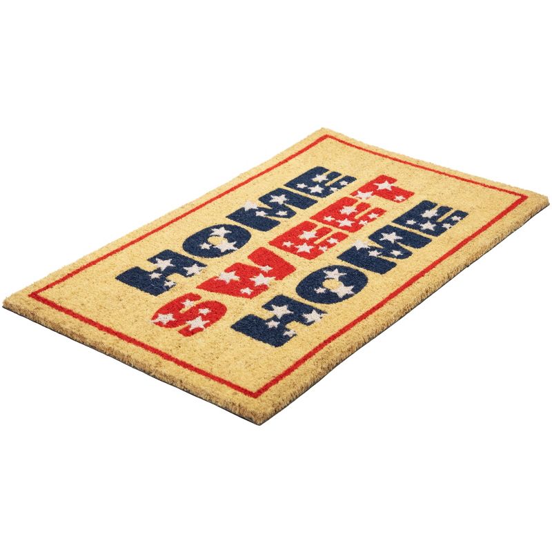 Northlight Red and Blue Americana Home Sweet Home Coir Outdoor Doormat 18" x 30", 5 of 7
