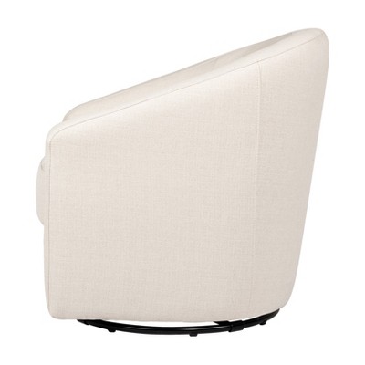 Madison 32'' Performance Natural Eco-Twill Mid-Century Swivel Glider