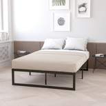 Flash Furniture 14 Inch Metal Platform Bed Frame with 10 Inch Pocket Spring Mattress in a Box (No Box Spring Required)