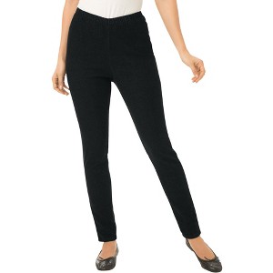 Woman Within Plus Size Tall Fineline Denim Jegging - 1 of 4