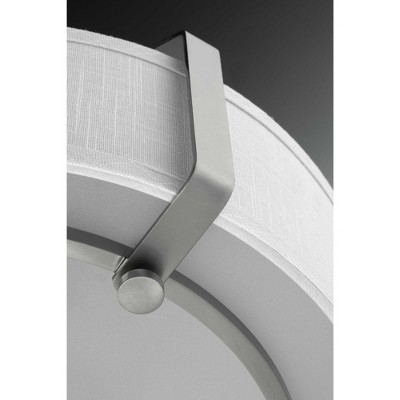 Brushed Nickel 6-Light Drum Pendant with Glass Diffuser