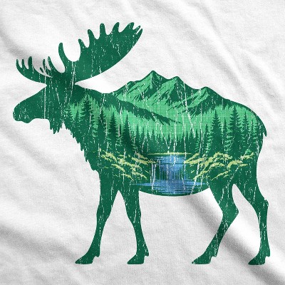 Мужские футболки Crazy Dog T-Shirts, Inc. Mens Funny T Shirts Nature Moose Awesome Nature Lovers Tee For Men - Crazy Dog Men's T Shirt for Animal Lovers White L — фото 2