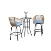 Sapphtopaz Patio Furniture Set Outdoor Chairs and Table Porch Furniture 3 Piece for Outdoor, Backyard, Terrace - 4 of 4