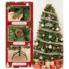 ZACHVO 7ft Unlit Christmas Tree with 1248 Branches, 44 Pinecones, Metal Stand, Flame-Retardant PVC, Easy 3-Section Assembly, 48 inches Base - 3 of 4
