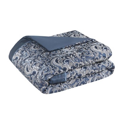 Navy Microfiber California King 24-Piece Bedding Set