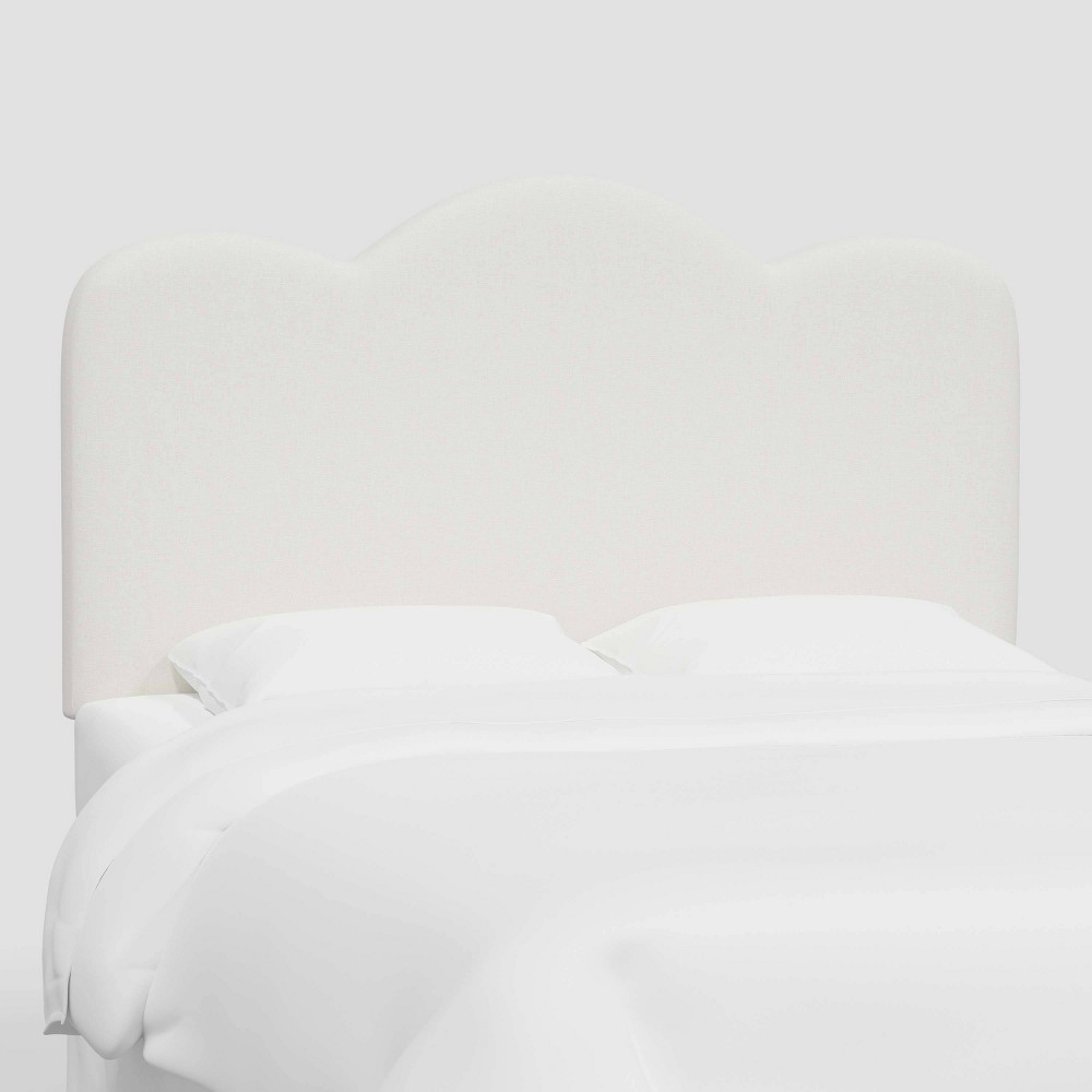 Queen Lizzie Headboard in Textured Linen Zuma White - Threshold&trade;: Pine Frame, Spot Clean, Freestanding Design