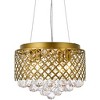 Elegant Lighting Tully 4 lights pendant in brass - 3 of 4