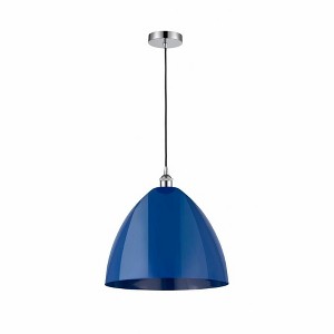 Plymouth Dome - 1 Light Cord Hung Mini Pendant In Industrial Style-18.75 Inches Tall and 16 Inches Wide - 1 of 1