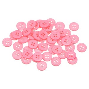 Unique Bargains Resin DIY Craft Flat 4-Hole Sewing Buttons 100 Pcs - 1 of 4