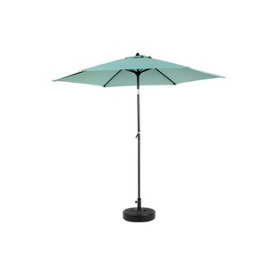 COWLOWN khaki 9FT Outdoor Patio Umbrella w/Push-Button Tilt & Crank, Heavy-Duty Market Umbrella with 6 Steel Ribs for Deck, Backyard & Poolside - 1 of 4