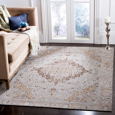 Taupe and Gray Synthetic Flat Woven 4' x 6' Area Rug