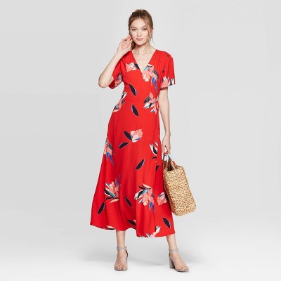 target red floral dress