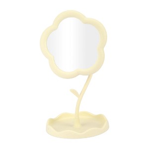 Unique Bargains Sunflowers Desktop Cosmetic Mirror 1 Pc - 1 of 3