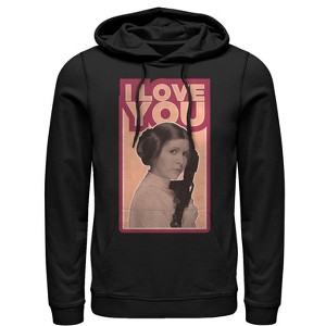 Men's Star Wars Princess Leia Quote I Love You Pull Over Hoodie - 1 of 3