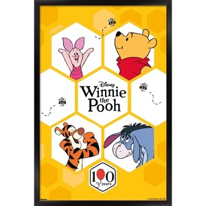 Trends International Disney Winnie the Pooh - 100th Anniversary Group Framed Wall Poster Prints - 1 of 4