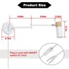 1-Light White Plug-In Swing Arm Wall Lamp with Wood Head - 3 of 4
