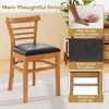 Tangkula Modern Dining Chair Set of 2 Upholstered Kitchen Chair w/Rubber Wood Legs - 2 of 4