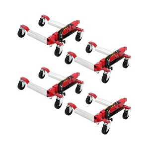 Car Dolly Jack Set of 4, 1500LBS Car Wheel Dolly, Heavy Duty Rollers with Foot Pedal, Hydraulic Jack, for Tire Auto Repair Moving - 1 of 4