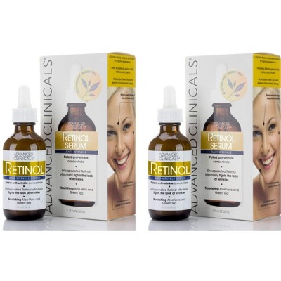Advanced Clinicals Anti Aging Retinol Facial Serum for Wrinkles, Fine Lines, and Aging. 1.75 Fl Oz