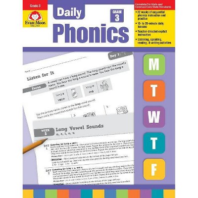 Daily Phonics, Grade 3 - by  Evan-Moor Educational Publishers (Paperback)