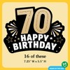 Big Dot of Happiness 70th Birthday Paper Crowns, Happy Birthday Party Headbands for Adults, DIY Black & Gold Milestone Party Hat Favors, 16 Count - 4 of 4