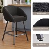 SEVOBAL 27" Bar Stools Set of 2 Upholstered Bar Stool with Back Counter Height Barstools for Home Kitchen Island Living Room, Black, 23"*24"*20" - 4 of 4