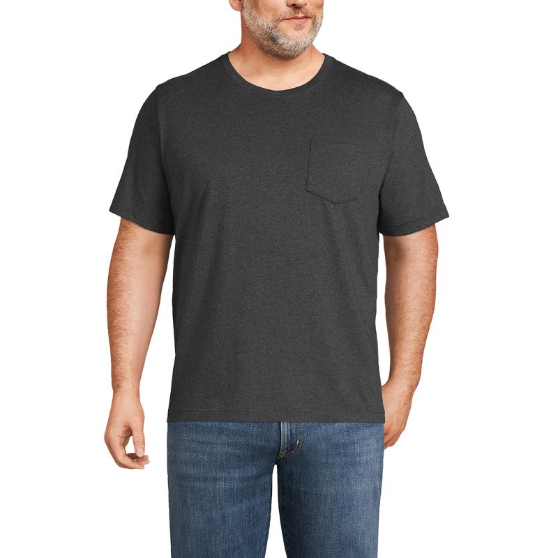 Lands' End Men's Super-T Short Sleeve T-Shirt with Pocket, 1 of 5