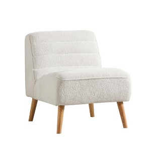 Maliang 24.4" Wide Modern Upholstered Armless Chair with Rubber Wood Legs, for Living Room,Bedroom - 1 of 4