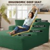 Aukfa Corduroy Sleeper Sofa Bed & Cloud Lounge Chair, No Assembly, Deep Seat, Armrests, 2 Pillows | Boneless Upholstered Chaise for Indoor Comfort - 4 of 4