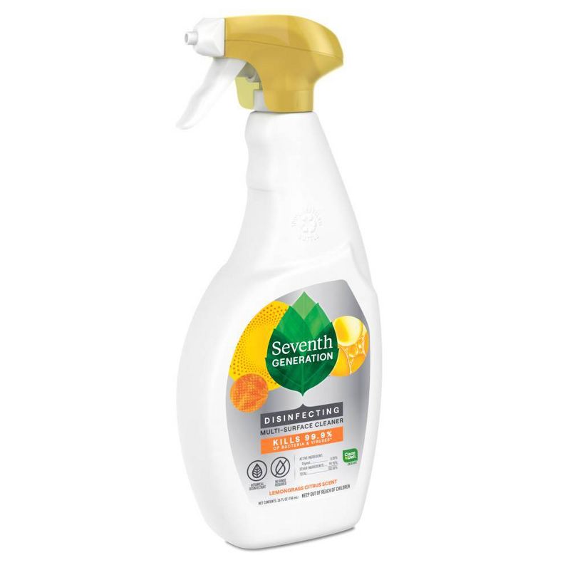 Seventh Generation Lemongrass Citrus Disinfecting Multi-Surface Cleaner - 26oz, 3 of 8
