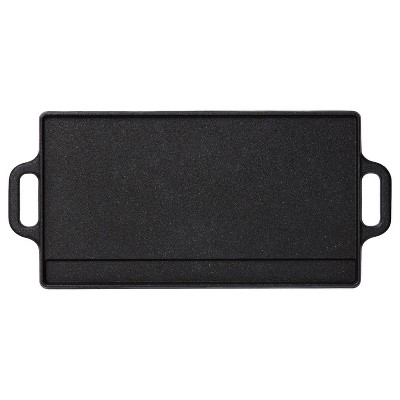 Black Cast Iron Reversible Grill and Griddle