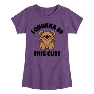 Girls' - Instant Message - I Quokka Up This Cute Fitted Short Sleeve Graphic T-Shirt - 1 of 4